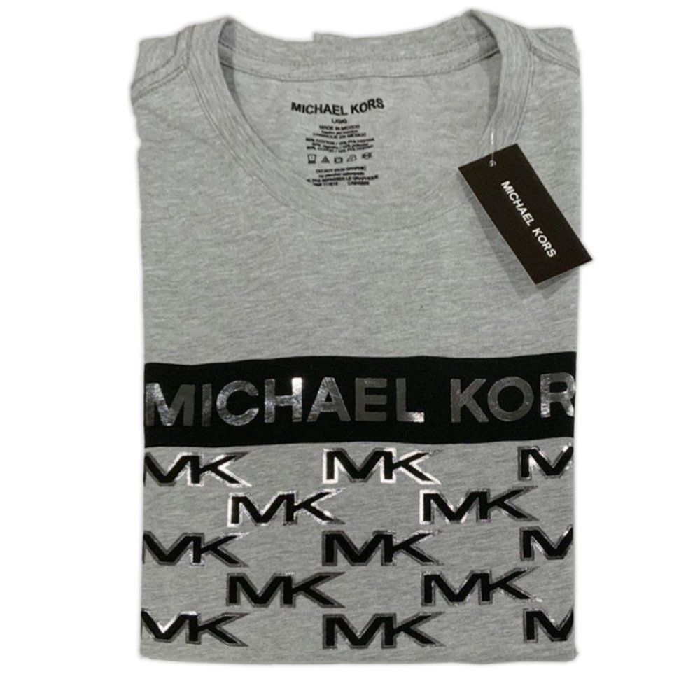 NWT MICHAEL KORS AUTHENTIC MEN'S GRAY CREW NECK SHORT SLEEVE T-SHIRT SIZE M - Picture 5 of 5